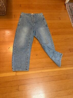 High Rise Barrel Jeans NWT